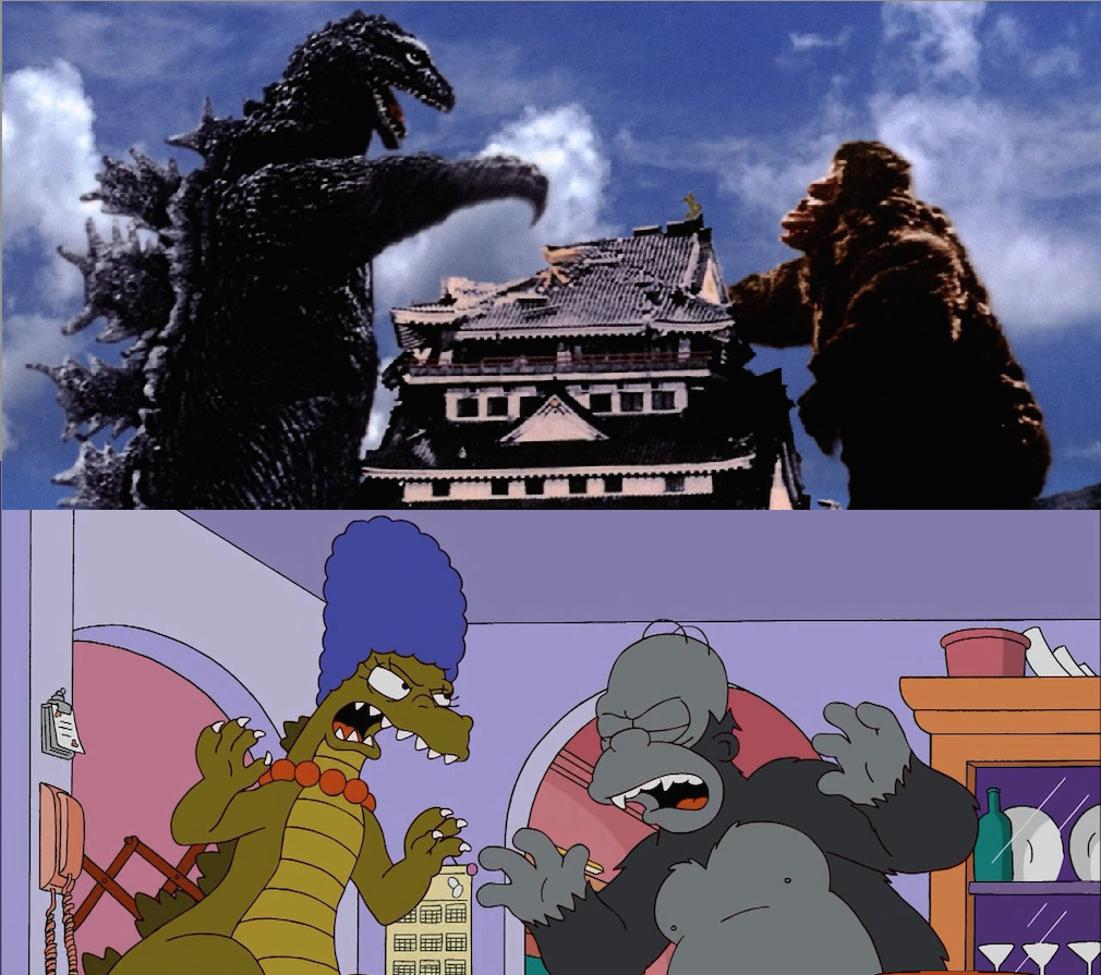 Godzilla King Kong Simpsons